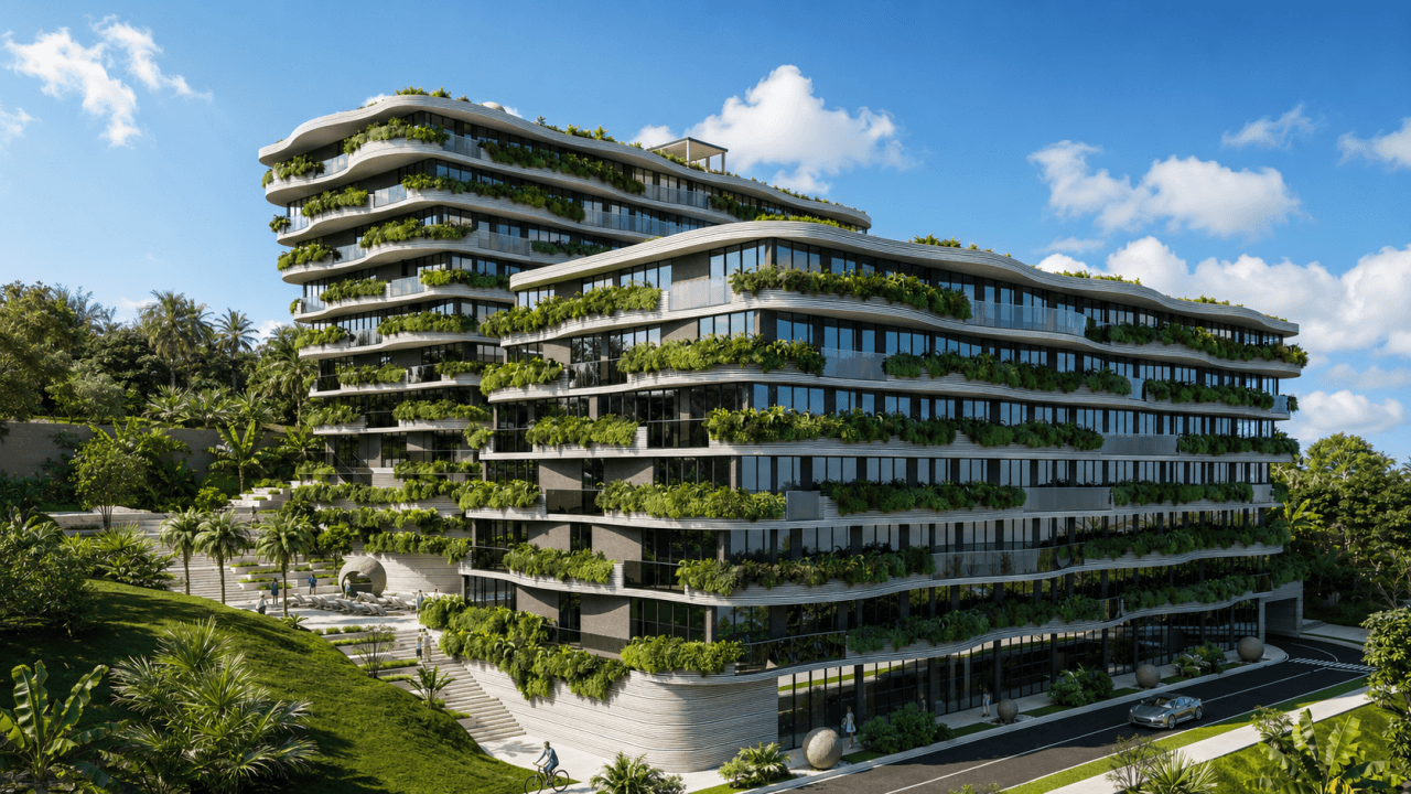 Appartement nabij Nai Harn met zeewaterzwembad, studio, 39 m²