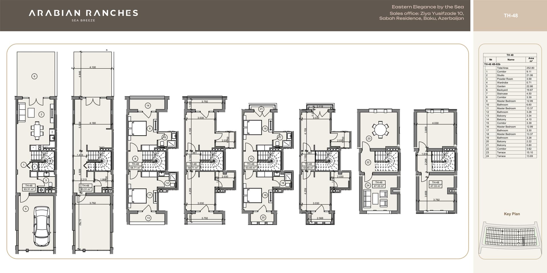 Townhouse con 4 camere da letto in Arabian Ranches, Sea Breeze, Baku — 204,62 m²