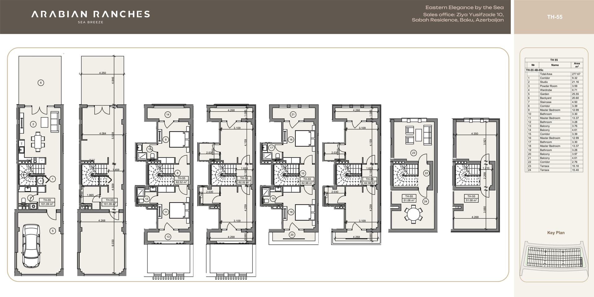 Townhouse con 4 camere da letto in Arabian Ranches, Sea Breeze, Baku — 225,25 m²