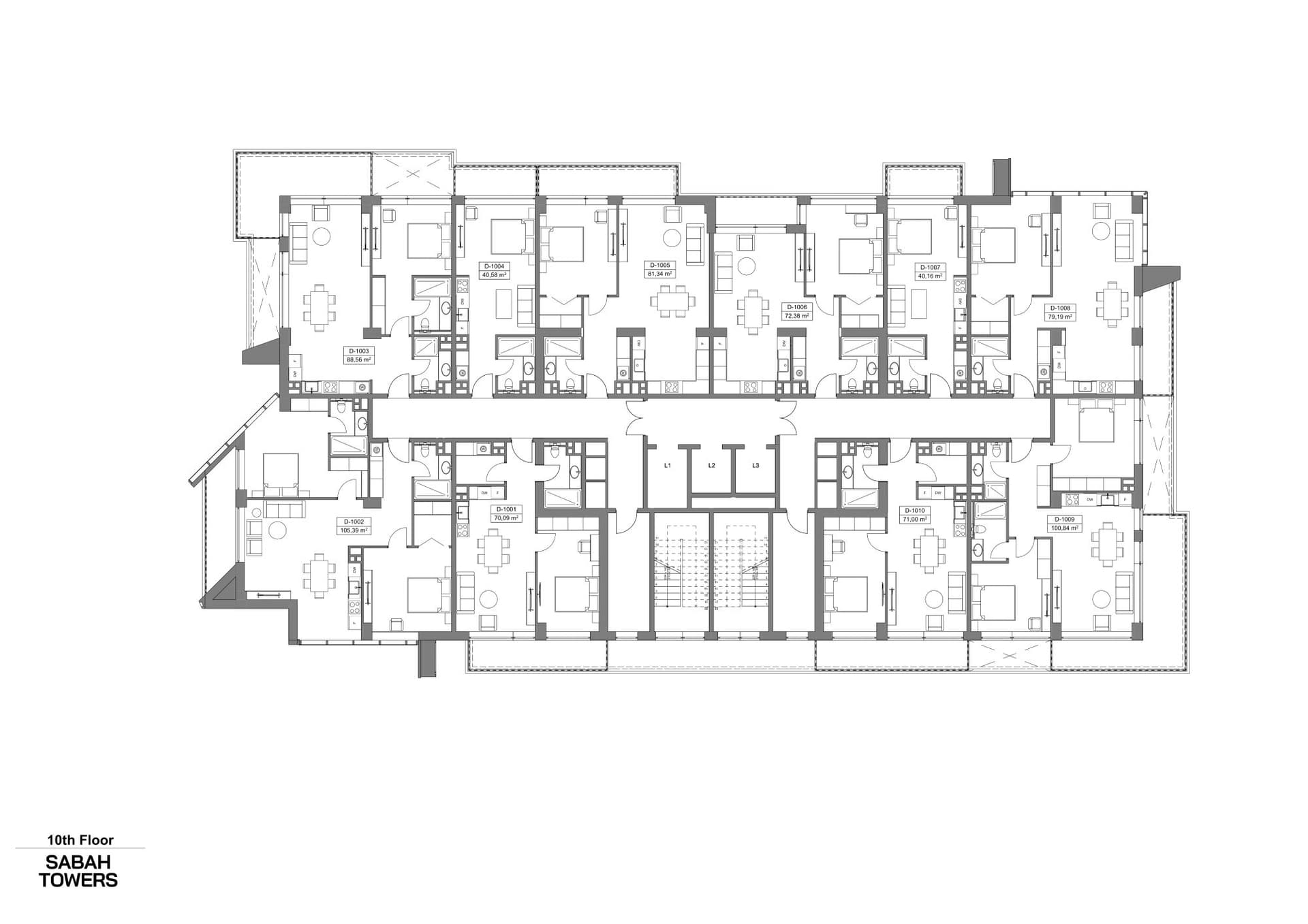 Studio in Sabah Towers, Sea Breeze, Baku – 40,16 m²
