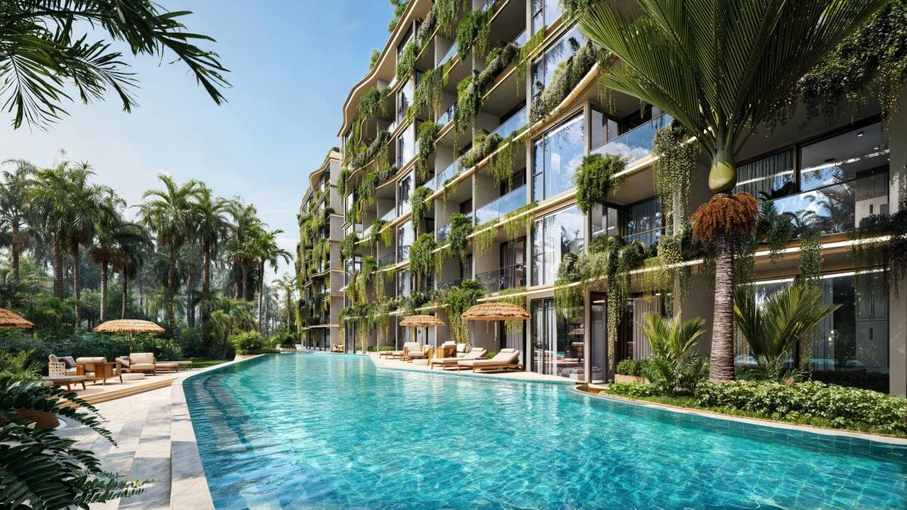 Appartement in hotelresidentieformaat nabij Laguna en Layan Beach, 2 slaapkamers, 53,6 m²