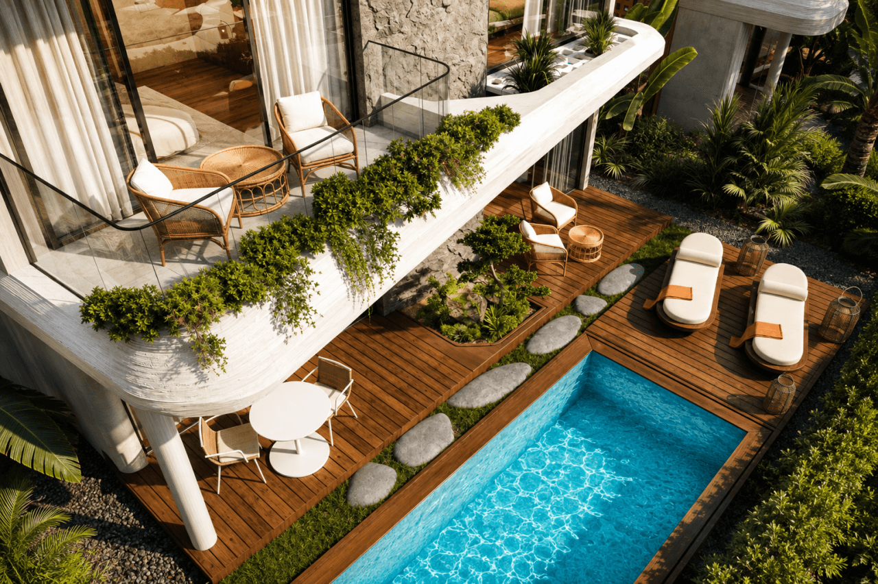 Willa rodzinna przy plaży Nai Harn, 2 sypialnie, 149 m²
