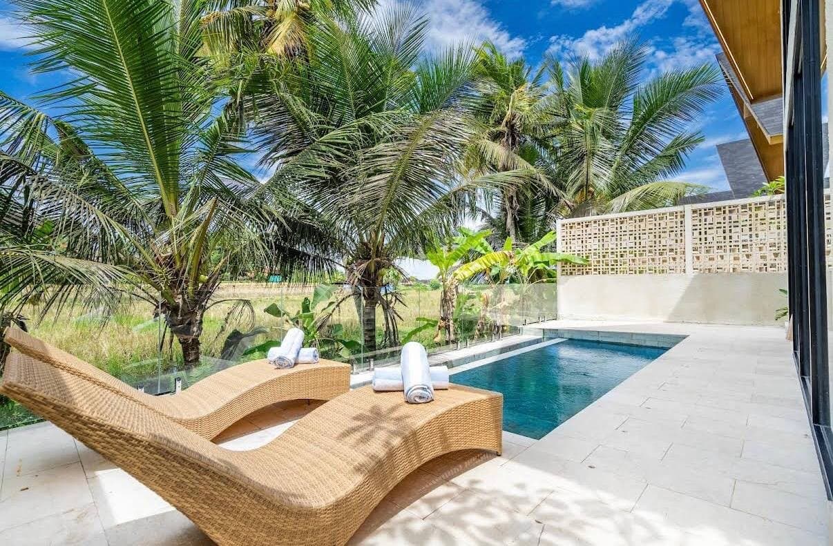 Moderne Villa mit Blick auf die Reisterrassen in Ubud!, 2 Schlafzimmer, 117 m²