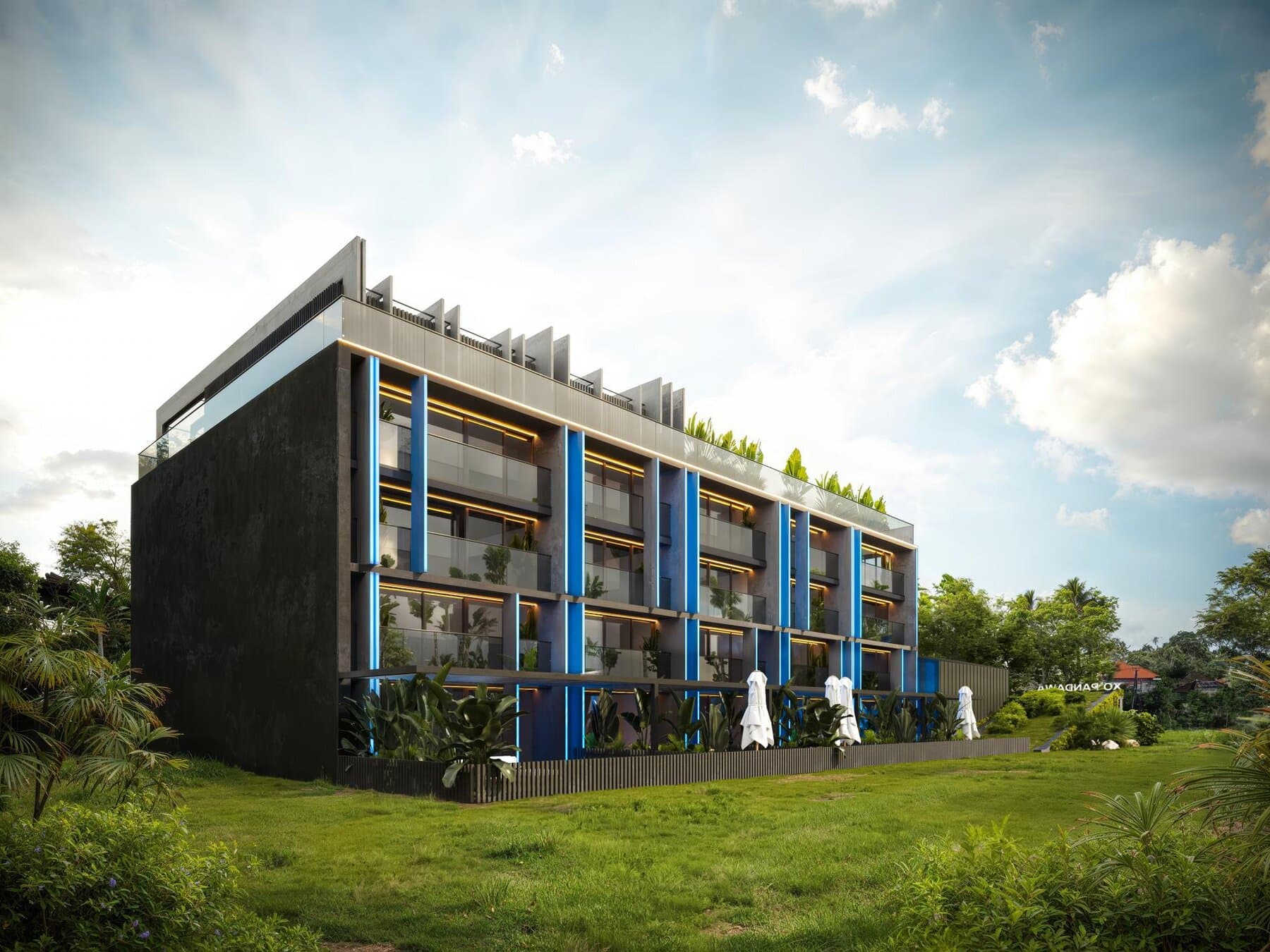 Villa in einem stilvollen Projekt auf Bali in der Gegend von Bukit, 1 Schlafzimmer, 100 m²