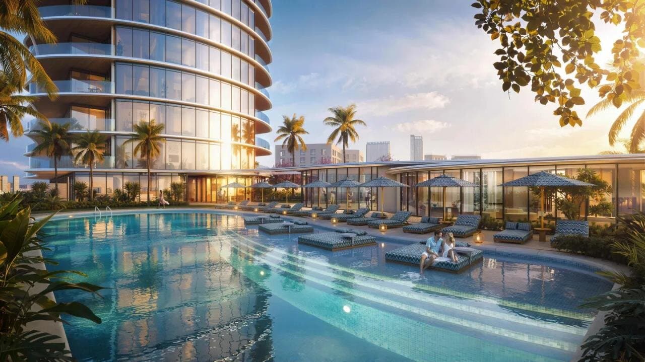 Брендированные резиденции Waterfront by Missoni с прямым доступом к пляжу на Al, 1 BR, 62 m²